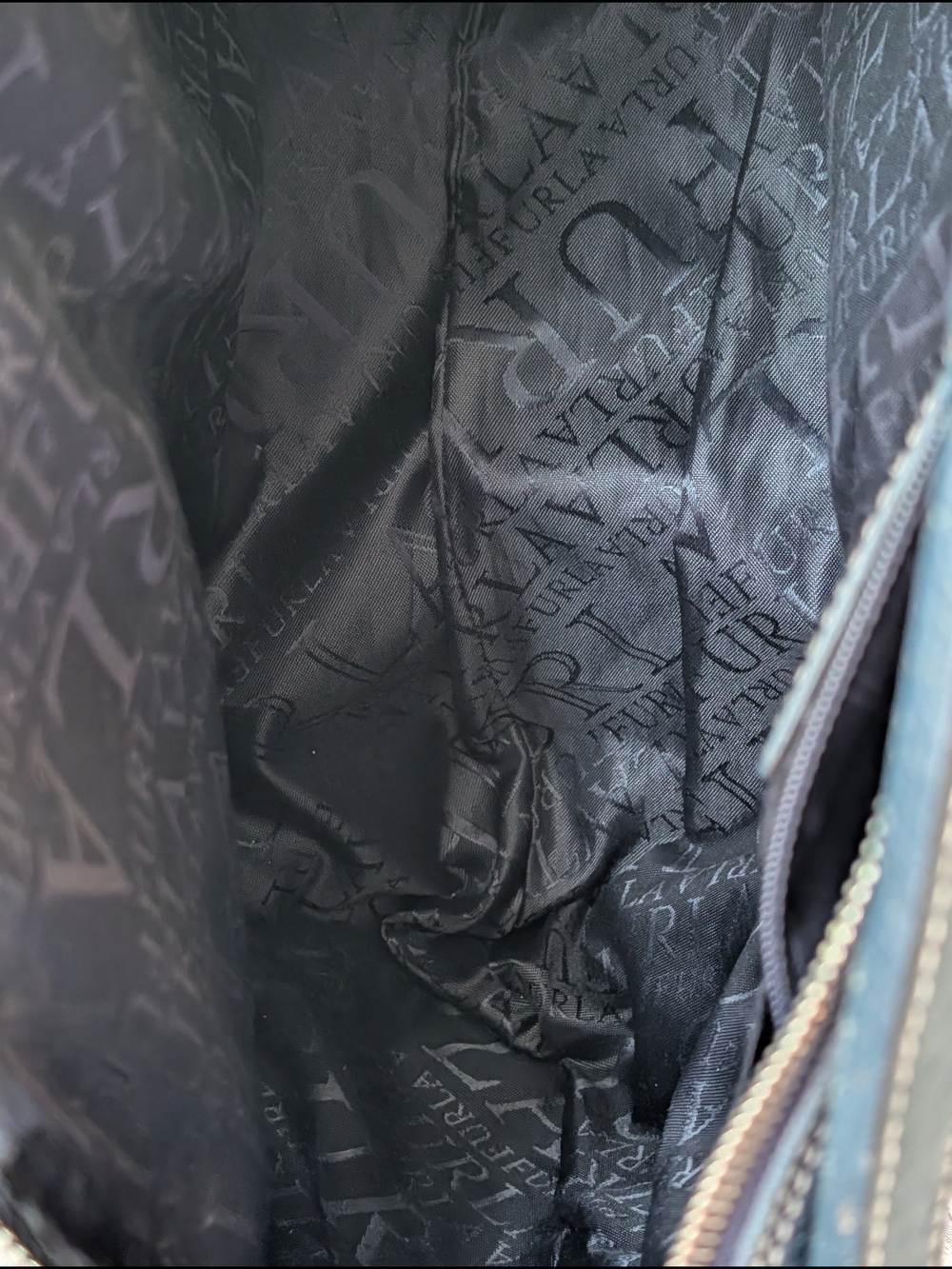 Furla Vintage Leather Black Hobo With Studs Handbag or Crossbody EUC - Picture 9 of 11